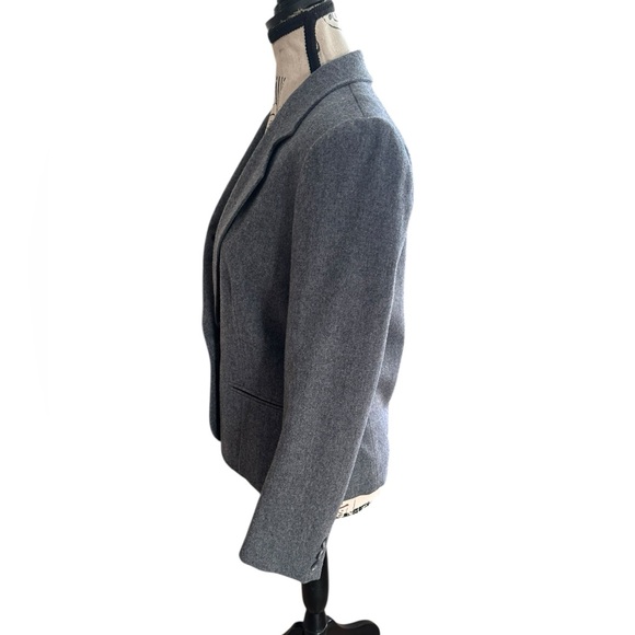 Vintage Pendleton Gray 100% Virgin Wool Blazer XS 6 USA Made Single Button 90s - Picture 3 of 12